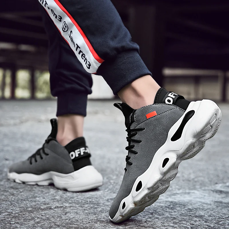 New Men Shoes Trend Matte Leather Sports Casual High Quality Old Autumn And Winter Comfortable Sneakers |