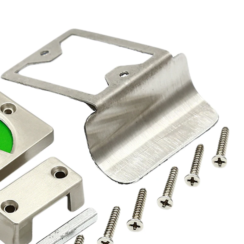 Замок дверной из нержавеющей стали для ванной комнаты с красным зеленым