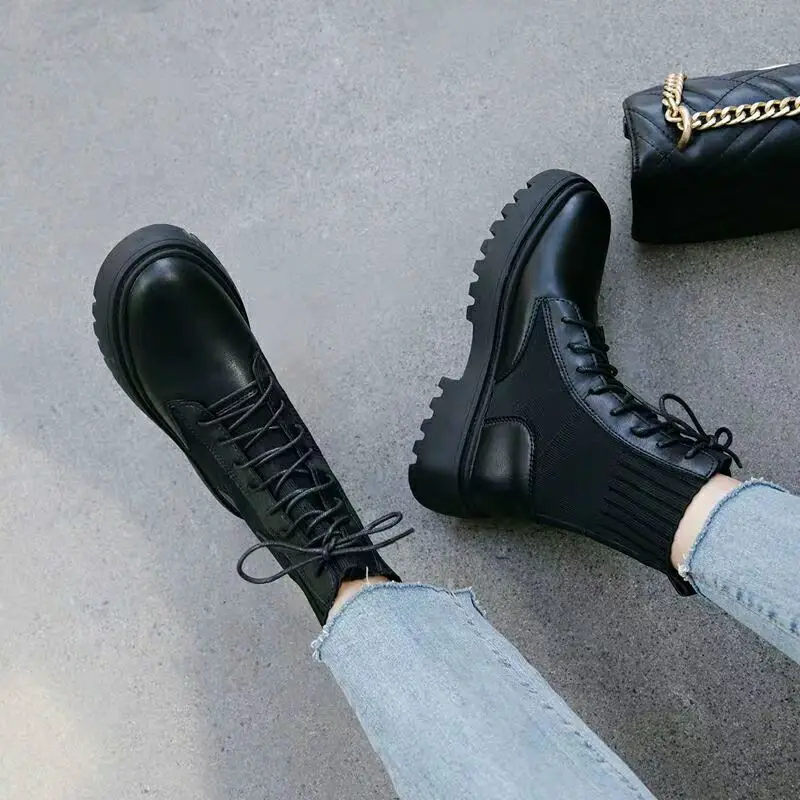 

Classic casual fashion ladies winter leather shoes boots ladies casual 2021 autumn women's ankle boots