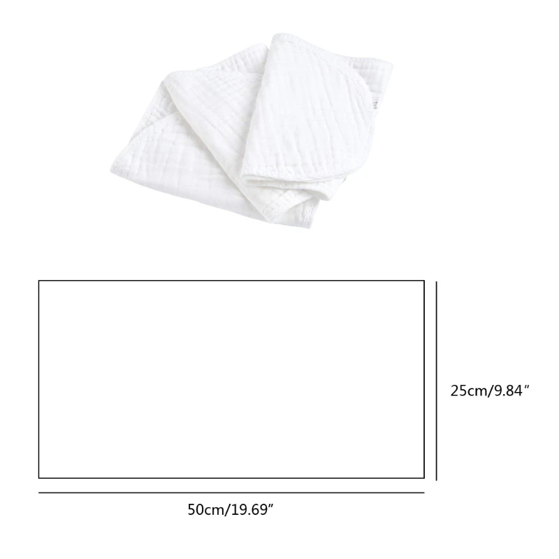 

4XBC Baby Muslin Burp Cloths Cotton Hand Washcloths 6 Layers Extra Absorbent Soft Towel Gauze Kindergarten Facecloth