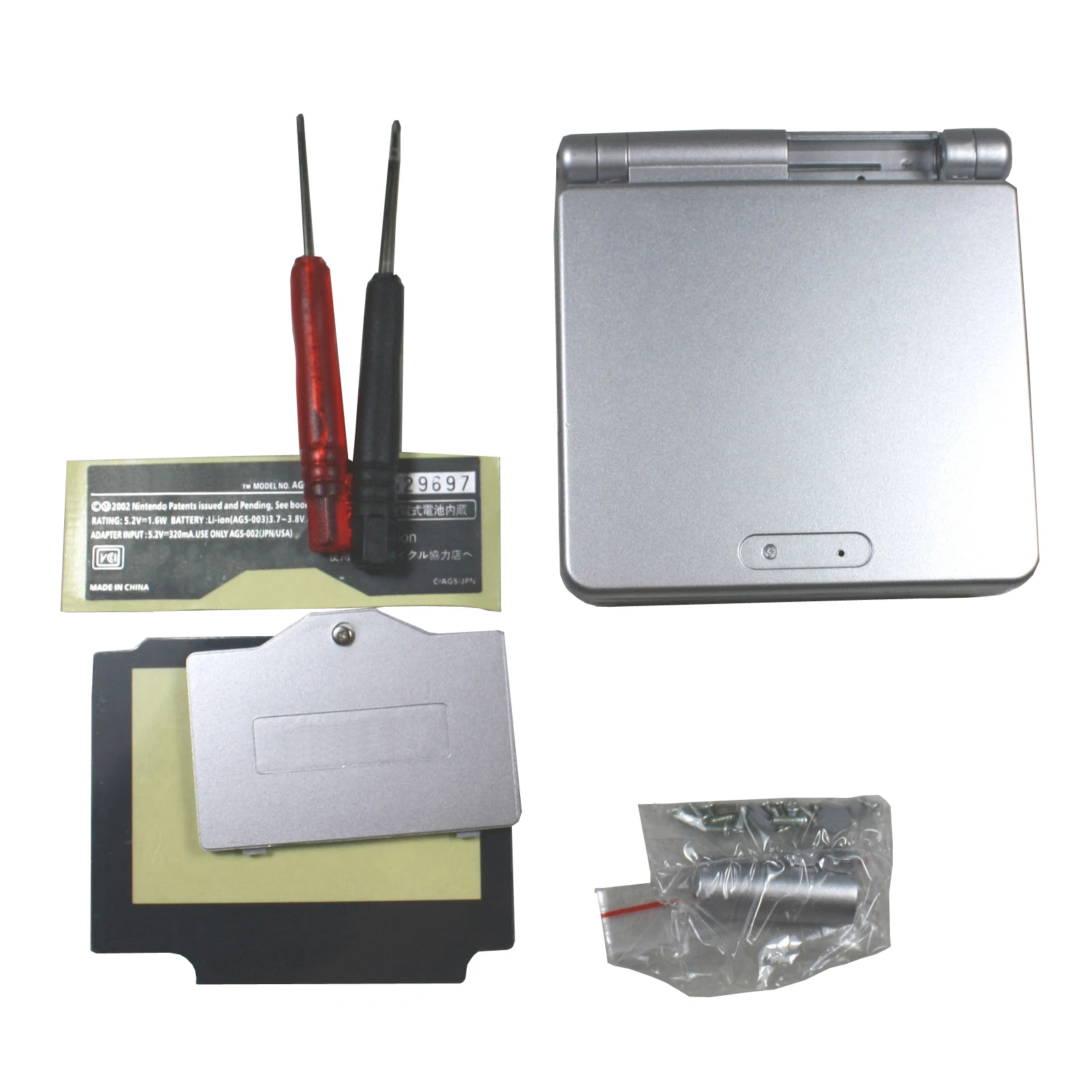 Серебристый OSTENT полный корпус Оболочка Чехол Замена для nintendo GBA SP Gameboy Advance SP - Цвет: Серебристый