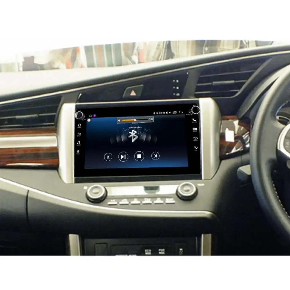 구매 라디오 Pantalla 1 Din With Screen 8 인치 안드로이드 10 헤드 유닛 멀티미디어, 도요타 이노바 2016 2019 무선 카레이 안드로이드 오토