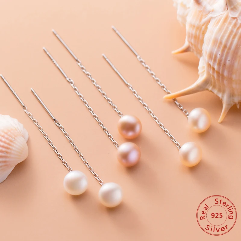 Женские серьги из серебра 925 пробы с жемчугом|Серьги-подвески| |