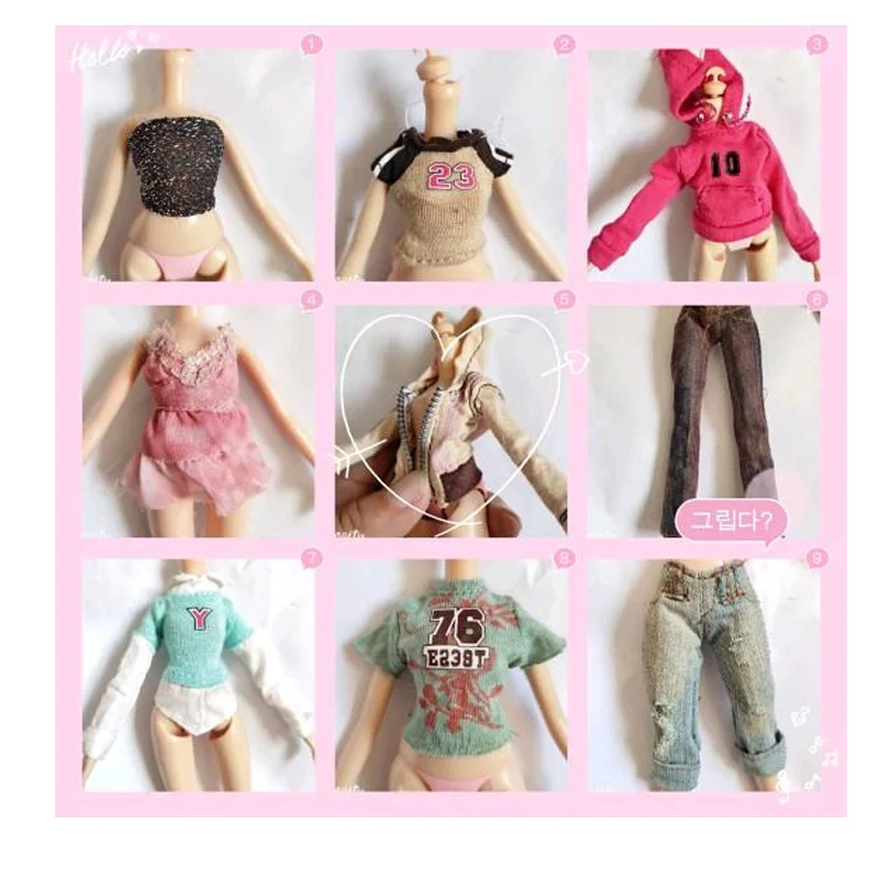 

Fashion Bratz Doll Clothes Accessories Kawaii Princess Dolls Pants Skirt T Shirt Replace Dress Up Girls Play House Toys