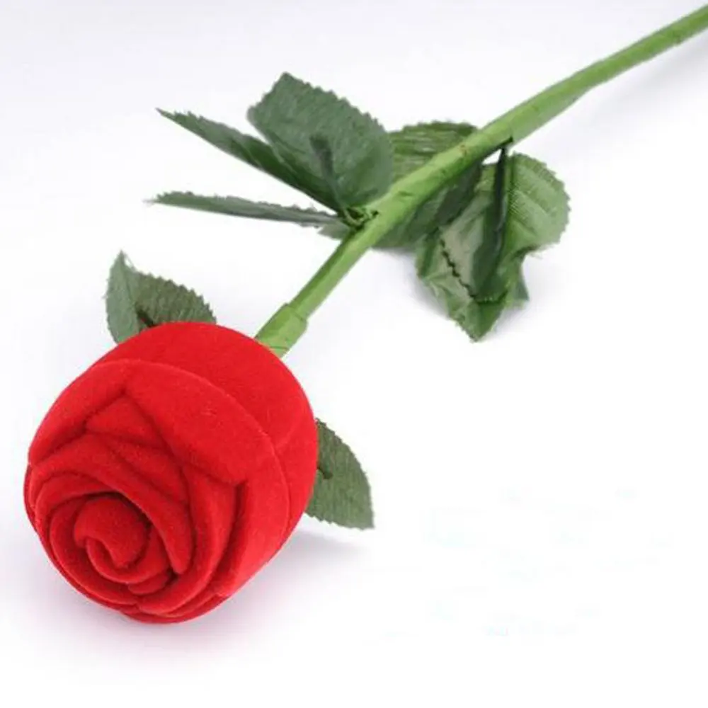 Бархатная креативная Подарочная коробка с розовым цветком и удилищем чехол для