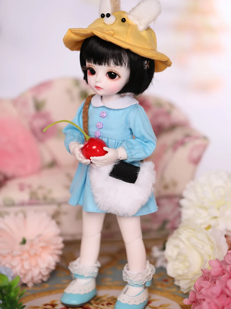 1/3 1/4 1/6 BJD Doll BJD/SD Fashion Blue Dress Clothes For Baby Girl Include Hat +Clothes+Bag | Игрушки и хобби