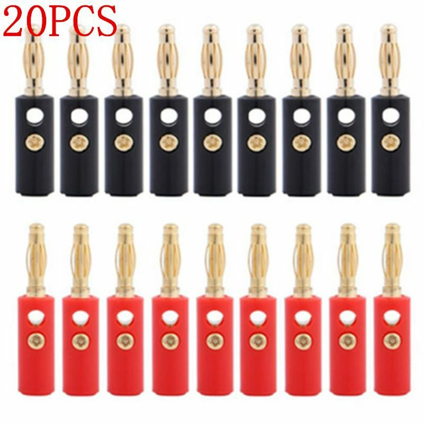 20 шт. 4 мм позолоченные штекеры