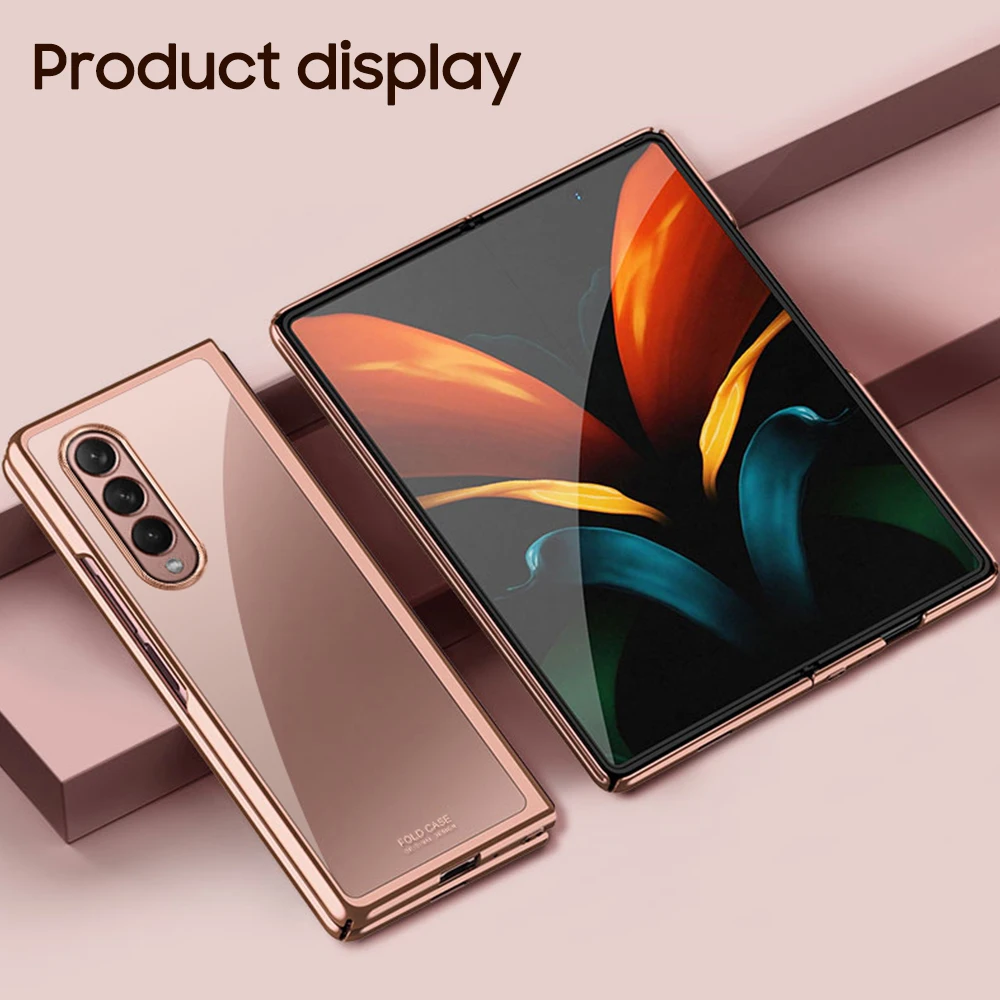 for samsung galaxy z fold 3 5g case phantom plating clear transparent pc hard back cover capa for samsung z fold 2 fold3 fold2 free global shipping
