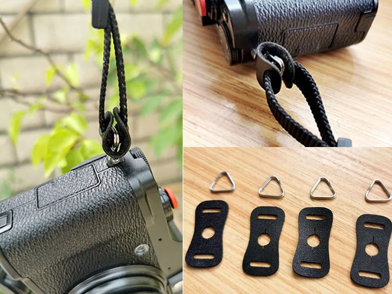 50-100 шт. кожаный защитный чехол ремень для камеры треугольный раздельный