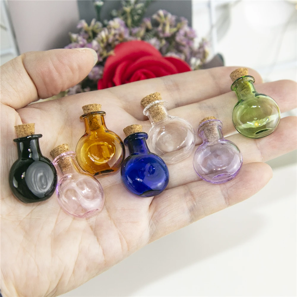 Мини-стеклянные хроматические бутылки подвески фотообои с пробками свадебные