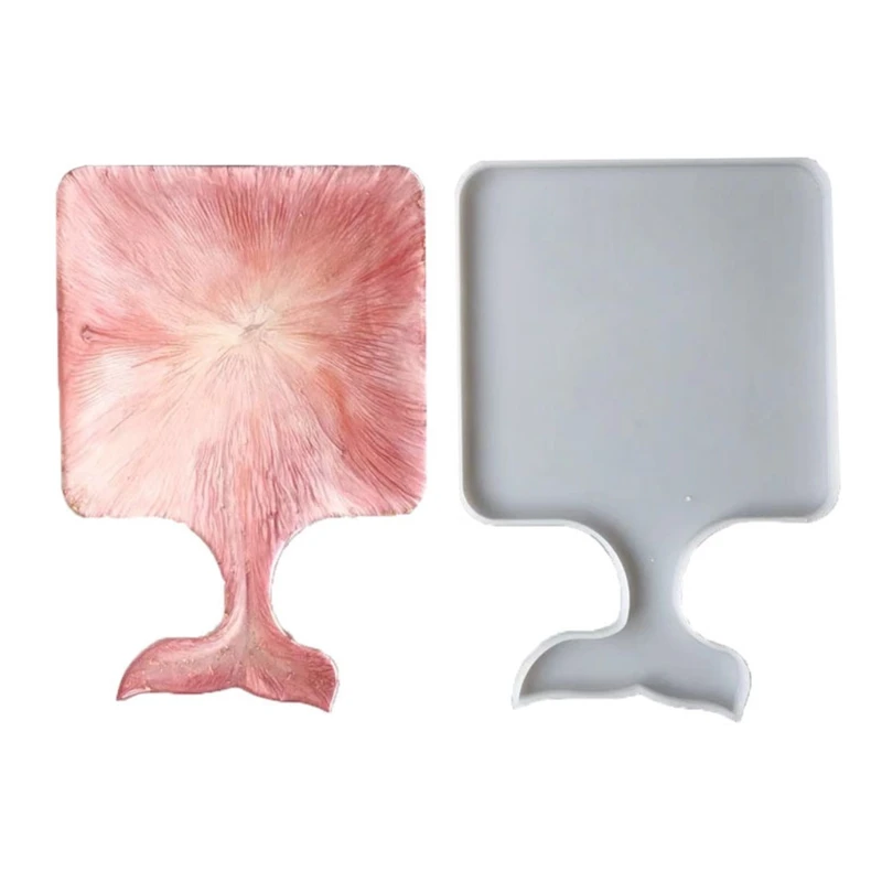 

фасона «рыбий хвост» ручка лоток эпоксидная смола, форма сервировочная тарелка доска силиконовая форма «сделай сам» ремесла домашнего укр...