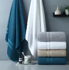 Качественное полотенце для рук для взрослых, банное полотенце из 100% хлопка, мягкое впитывающее полотенце, s-образные полотенца, полотенце для ванной, s-образное, белое, серое