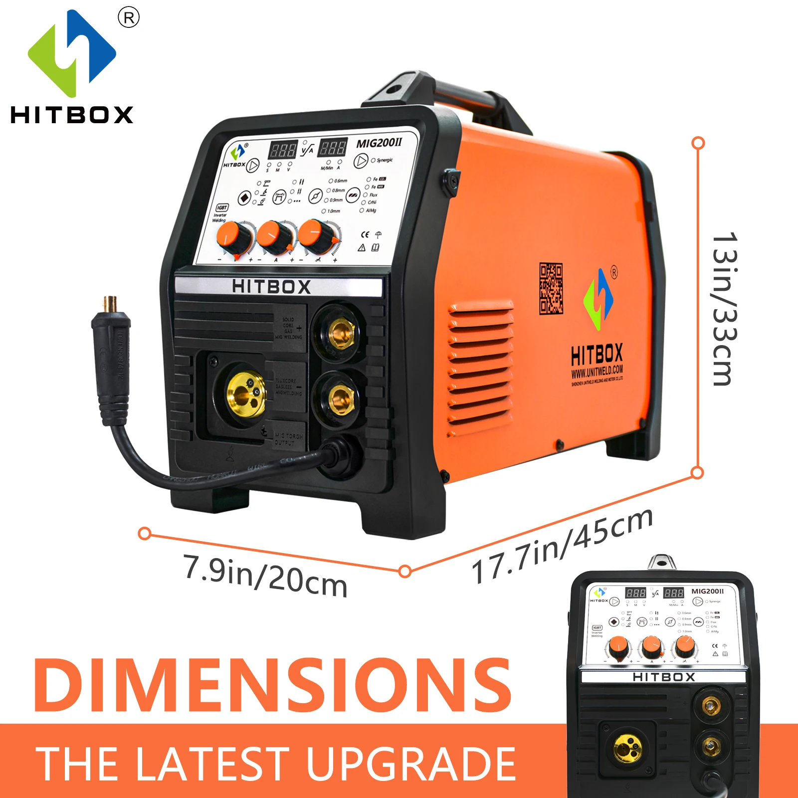 NEW HITBOX Mig Welder Aluminum Welding Synergy Control Stainless Steel Iron 220V MIG ARC TIG 200II | Инструменты
