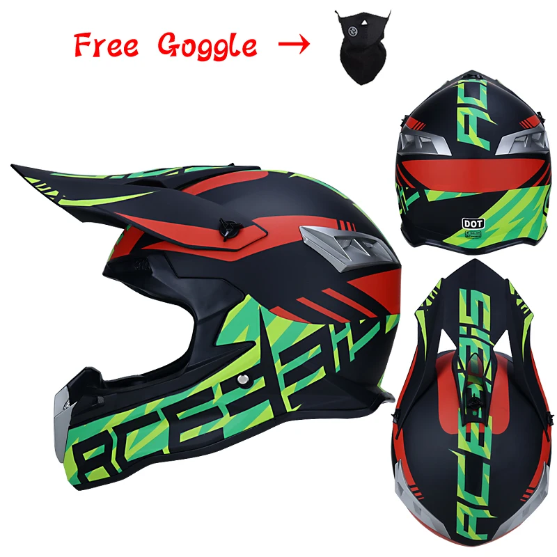 Самый профессиональный мотокросс шлем DOT утвержден анфас внедорожник Горные