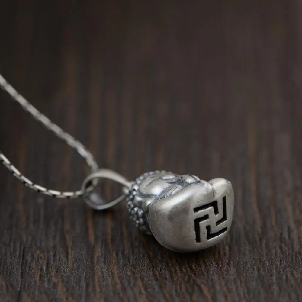 Подвеска буддизма из серебра 925 пробы мужские и женские подвески Будды винтажные