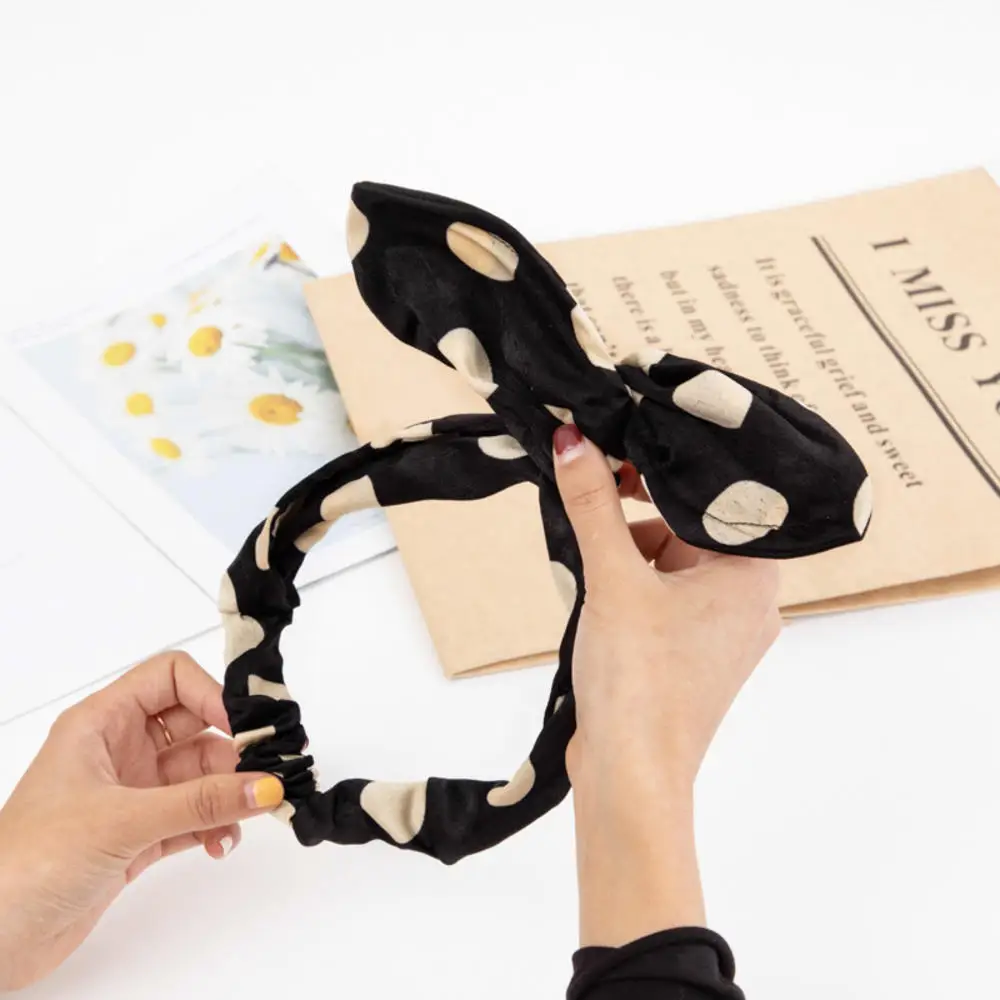 

Fashion Cloth Hair Ring Rabbit Ear Hair Band Daily Face Wash Hair Band