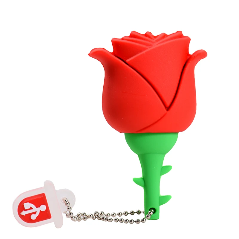 JASTER флеш-накопитель мультфильм красная роза 16GB 32 цветок usb флеш-накопитель карта памяти флешка - Цвет: Red