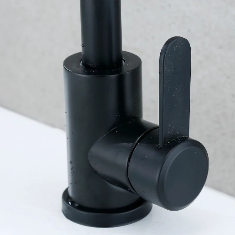 

Matte Bathroom Faucet Basin Mixer Black Sink Mixer Taps Kitchen Single Lever Faucet Sink Tap Water Kitchen Faucet