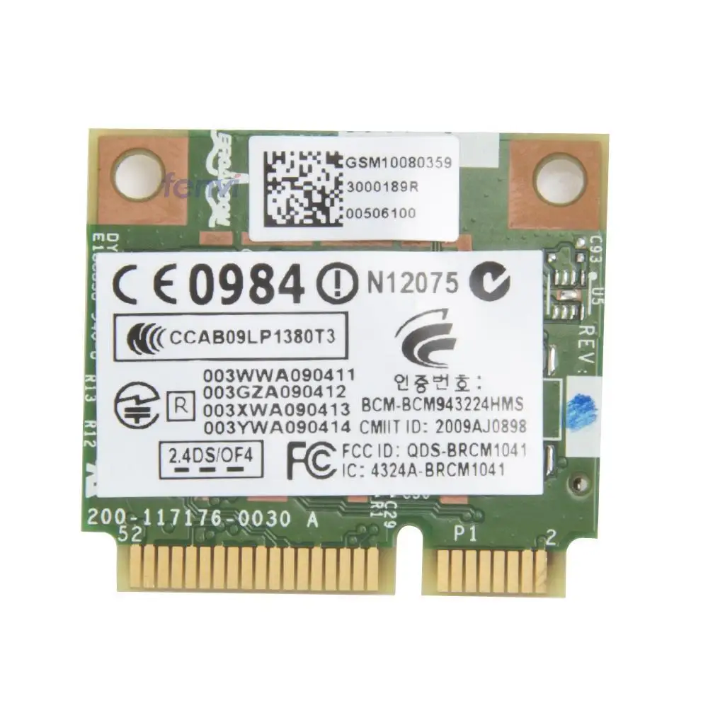 SSEA Broadcom BCM943224HMS 2, 4G/5  Mini PCI-e 300 / 802.11a/g/n    HP 2540p 8460p SPS 582564-001 518434-001
