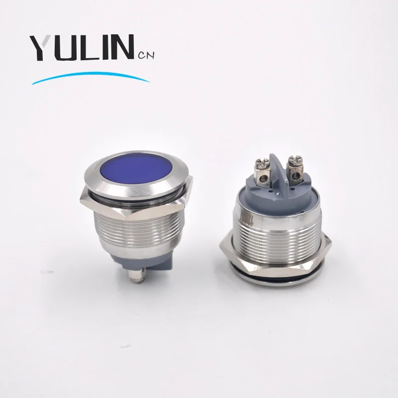 25 мм металлическая Светодиодная панель индикатор сигнала приборной панели