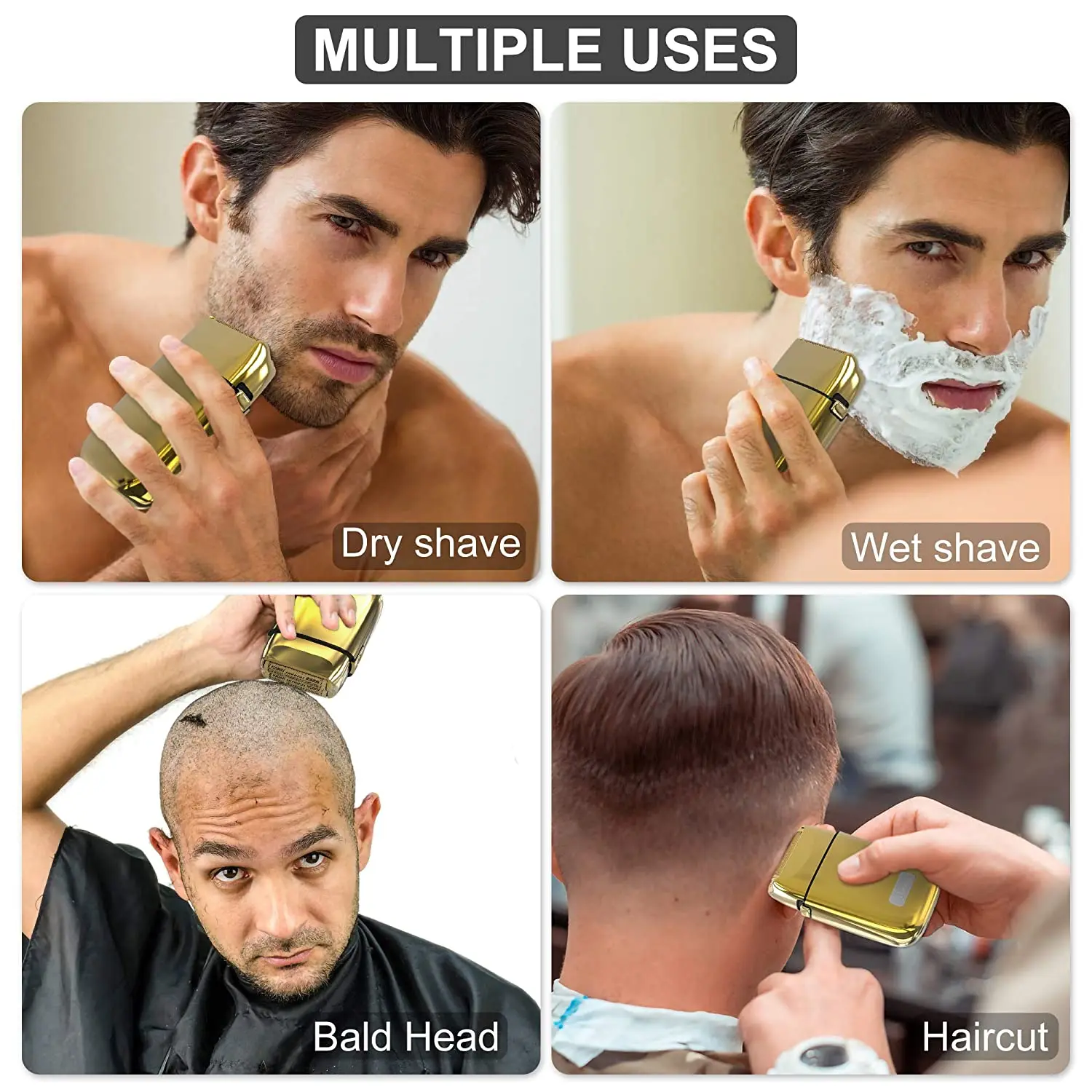 Kemei Pro металлическая бритва с двойной фольгой титановая супер Закрытая