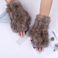 highend quality womens 100 real sable fur knitted fingerless gloves mittens mitts mit winter girls mink fur typing glove