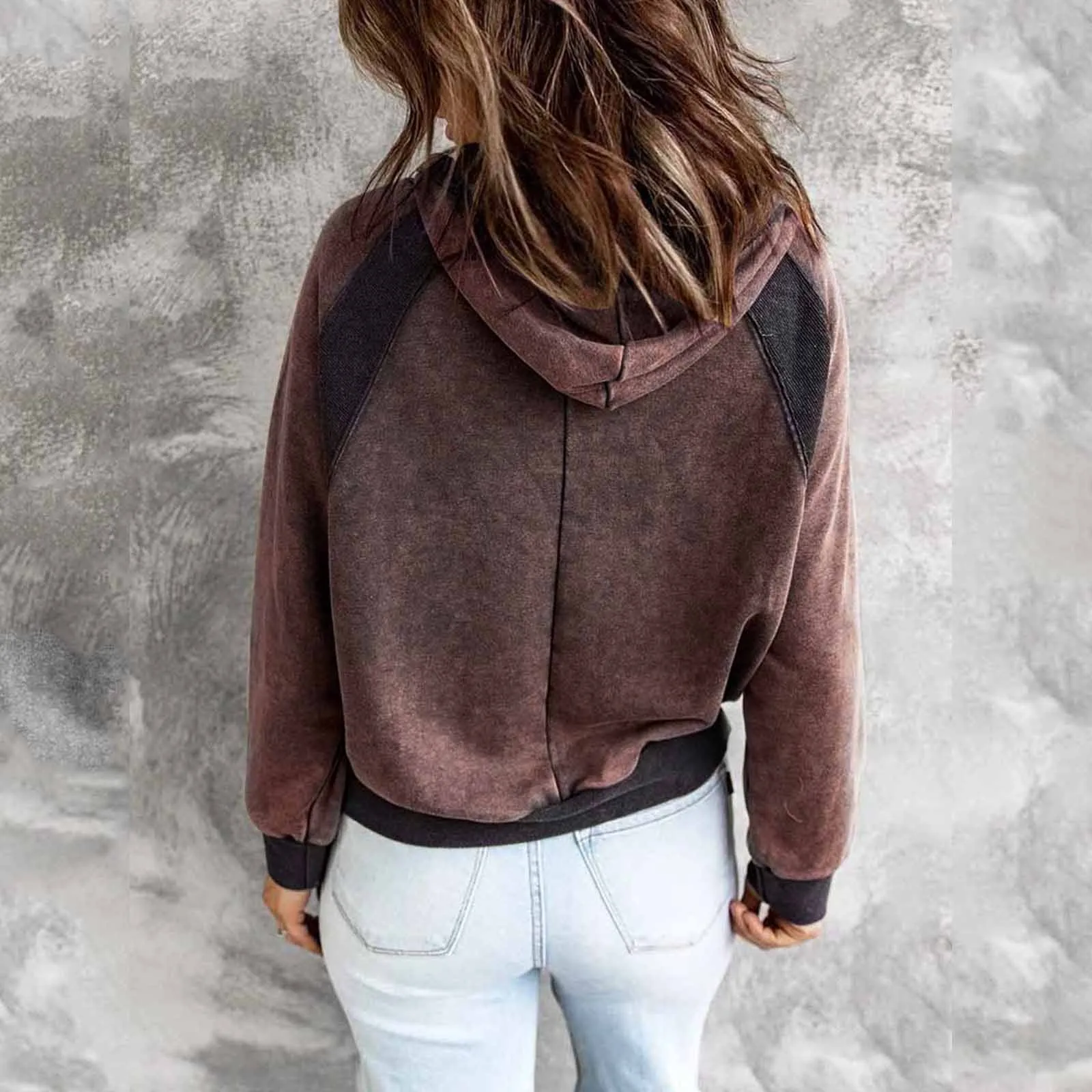 Спортивные свитшоты Hippie с выцветшим графическим рисунком Женский Осенний