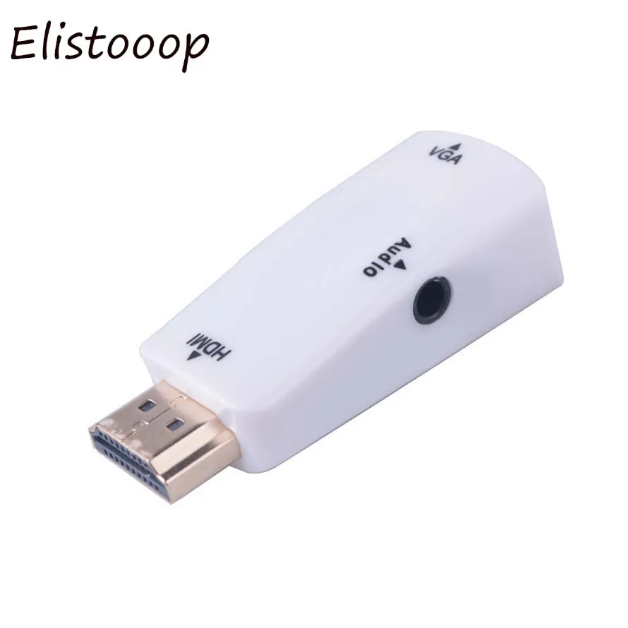 Адаптер-конвертер HDMI в VGA аудиокабель AV 3 5 мм для ПК ноутбуков планшетов поддержка