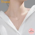 Trustdavis реальные 925 стерлингового серебра Большой Медведицы звезда цепи CZ короткие ключицы ожерелье для женщин Свадебные украшения DS612