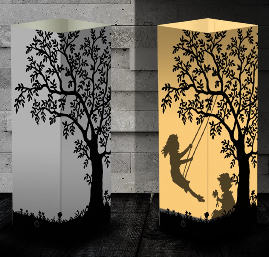 

Night Light LED Paper Shadow USB/Battery 3 Lighting Modes Creative Lamp Home Decoration Touch Lamp Xmas Gift 1pc