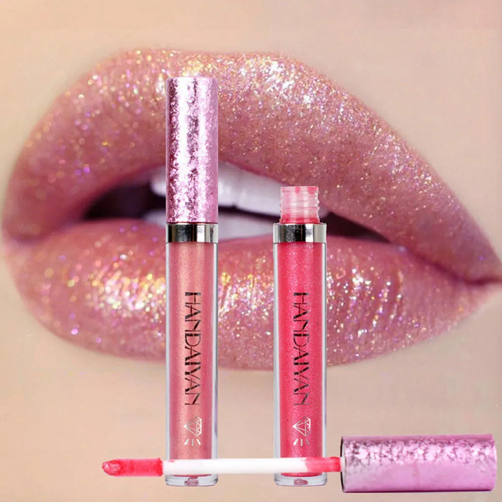 Брендовый металлический блеск для губ водостойкий стойкий Золотой Матовый