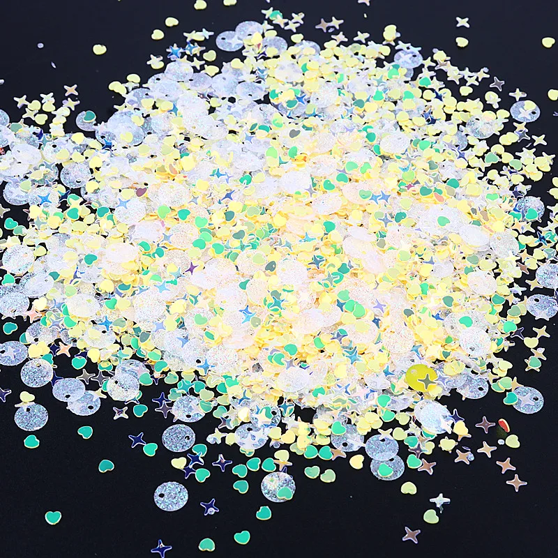 Блестки для шейкера NailArt украшение альбома разноцветные блестки в форме звезды
