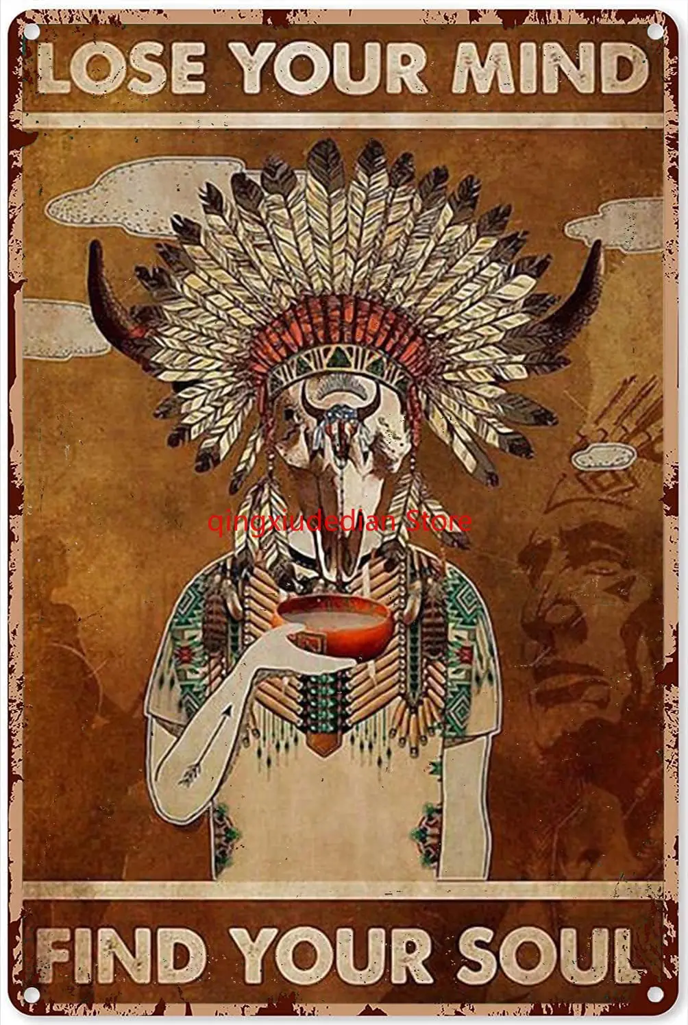 

Vintage Metal Signs for Garage Lose Your Mind Find Your Soul Metal Sign Decor Tin Aluminum Sign Wall Art Metal Poster for