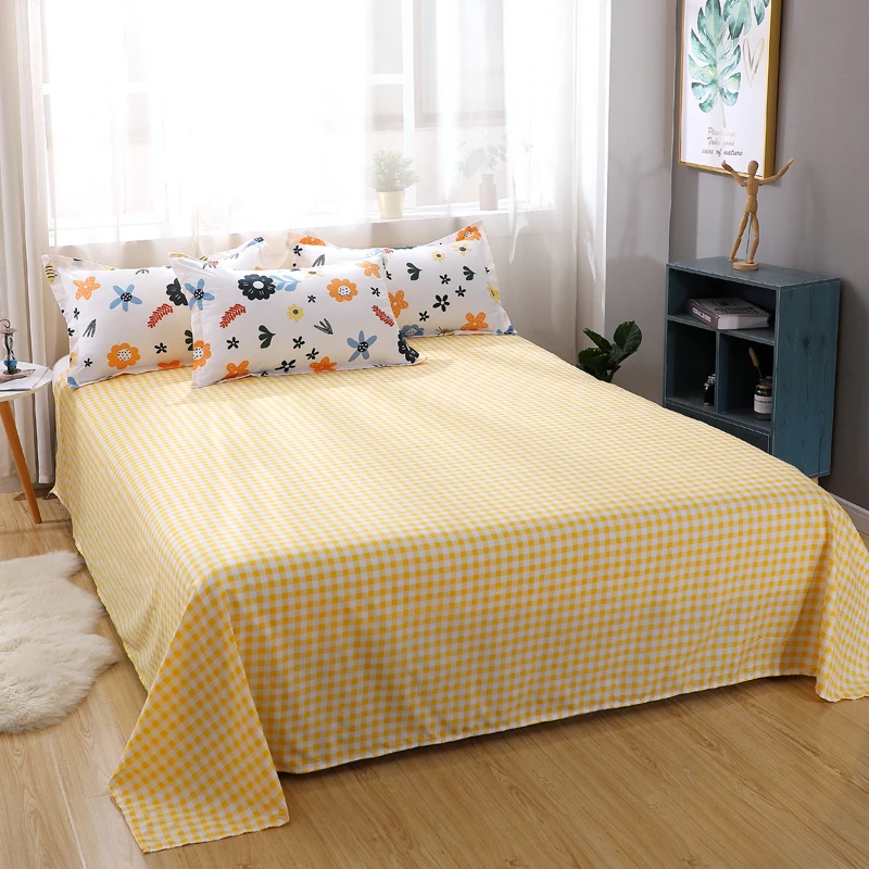 Комплект постельного белья с цветочным принтом роскошный Семейный комплект