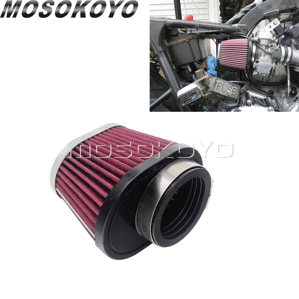 Красный воздушный фильтр для мотоцикла универсальный воздухоочиститель с