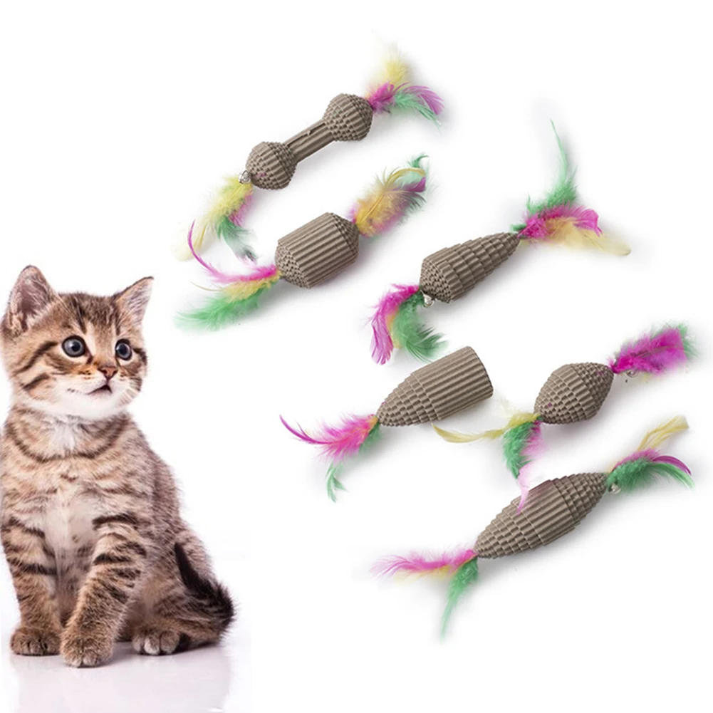 Мини гофрированная бумага смешные мягкие животные кошка котенок Когтеточка перо
