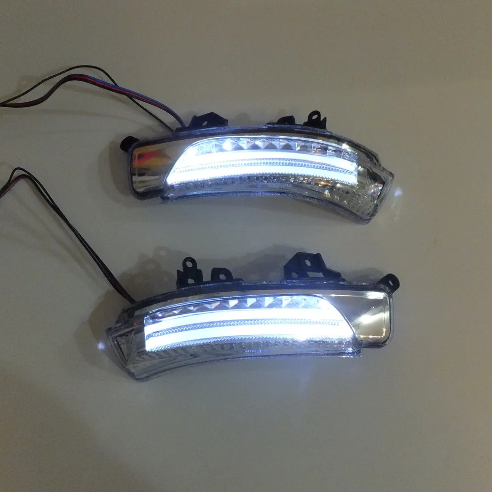 

July King LED Rear-view Mirror Lights; Yellow Turn Signals, Daytime Running Lights, Ground Lamp, 3-in-1 case for Toyota Series