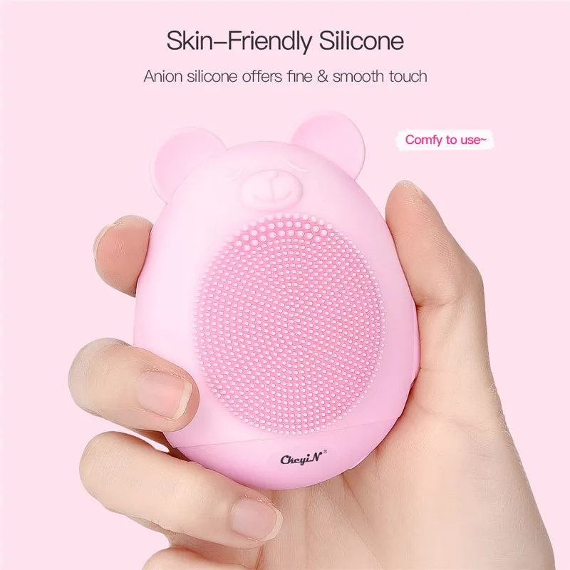 Щетка для очищения лица Вибрационный мини очиститель силиконовая Глубокая