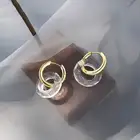 Серьги-кольца женские металлические, прозрачные, акриловые, 2021