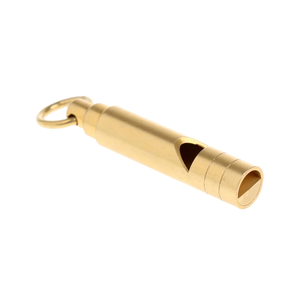 

High brass Mini Pocket Safety Survival Whistle Key Chain for Outdoor Camping Emergency Use