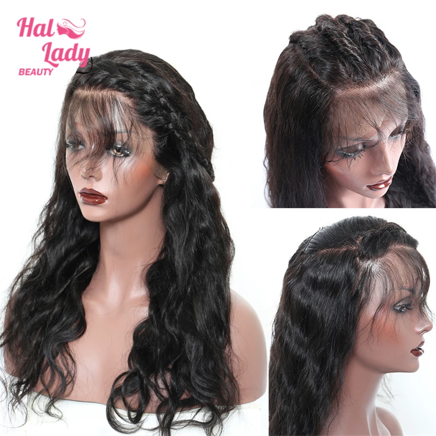 Halo Lady 13*4 волнистые парики из натуральных перуанских натуральных волос для черных женщин, не Реми