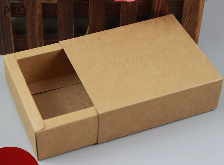 

10Pc brown Kraft Paper Candy Box drawer Gift box Wedding Gift Baby Shower Favors Birthday Party Christmas Packaging Supplies box