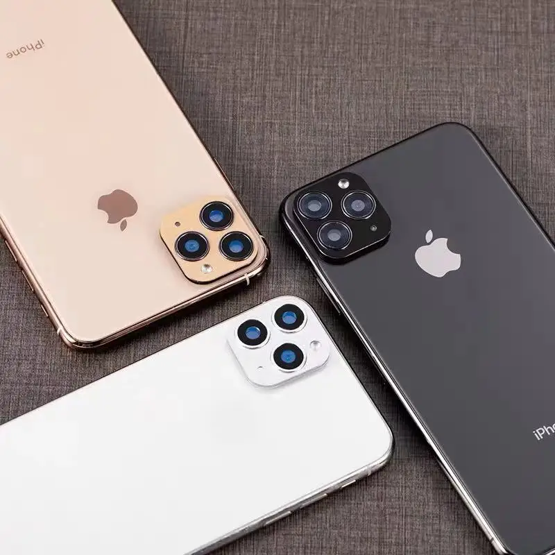 Роскошный Металлический объектив камеры для замены секунд для iPhone 11 Pro Max Защитная кольцевая крышка для iPhone X XR XS MAX Защитная камера