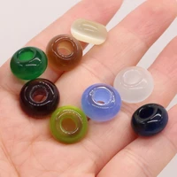 5pcs natural cats eye stone semi precious stones pendant for necklace earring jewelry making women girls trendy gift 8x14mm