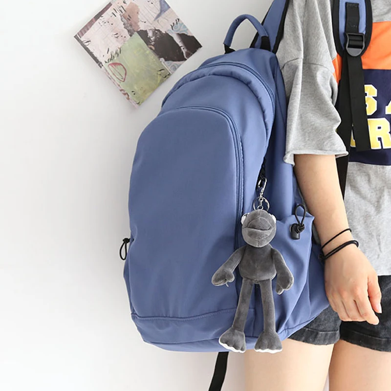 Большие вместительные одноцветные рюкзаки для ноутбука Хлопковые женские