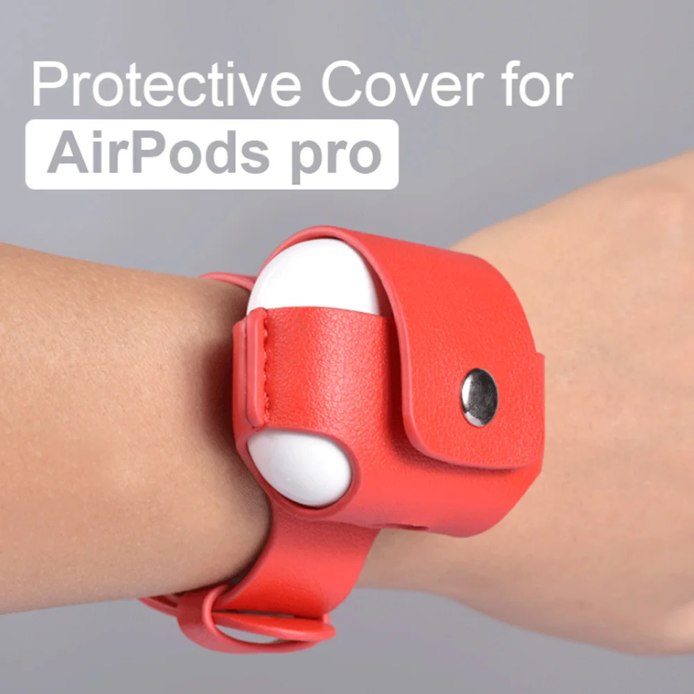 Кожаный браслет держатель чехол для наушников Apple AirPods Pro 3 Беспроводная Bluetooth