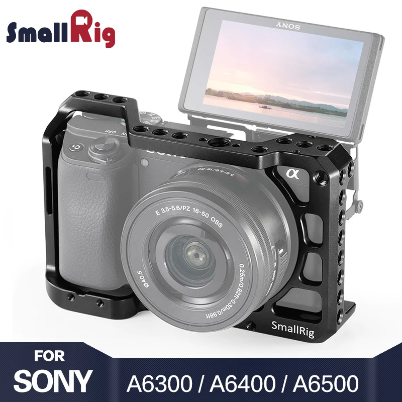 Клетка для камеры SmallRig A6400 для sony Alpha A6300/A6400/A6500/A6100 камера w/1/4 3/8 резьбовые отверстия для Vlog DIY опция 2310