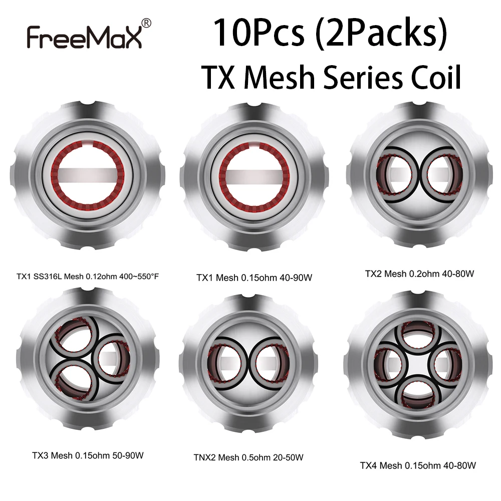 10 шт. оригинальная катушка FreeMax для электронной сигареты TX1 SS316L Mesh TX2 TX3 TX4 Fireluke 2 M Tank