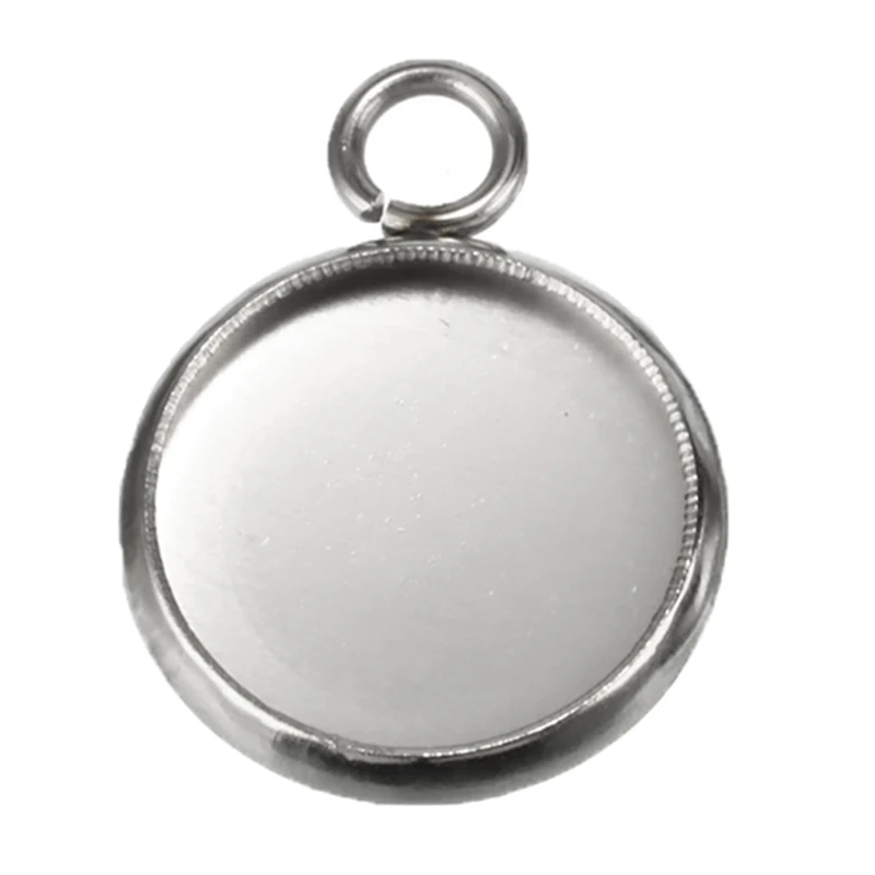 50 шт./компл. Круглый Кабошон ободок база Нержавеющая сталь подвески сделай сам