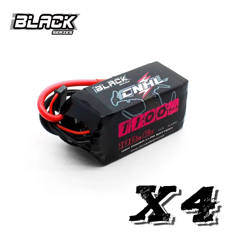 4 шт. CNHL Lipo 6S 22 2 в аккумулятор 1100 мАч 100C XT60 черная серия для Vortex LRC Freestyle V1 RC машина Heli